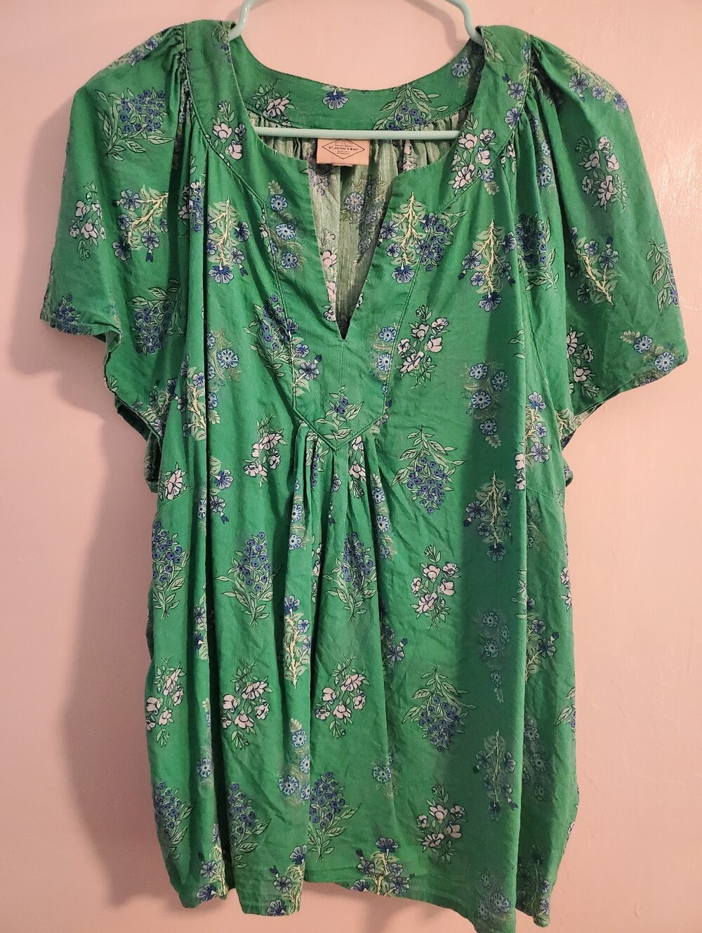 St. John's Bay Green Floral Blouse